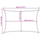 Sunshade Sail 160 g/m² White 3x4 m HDPE