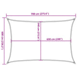 Sunshade Sail 160 g/m² White 6x7 m HDPE