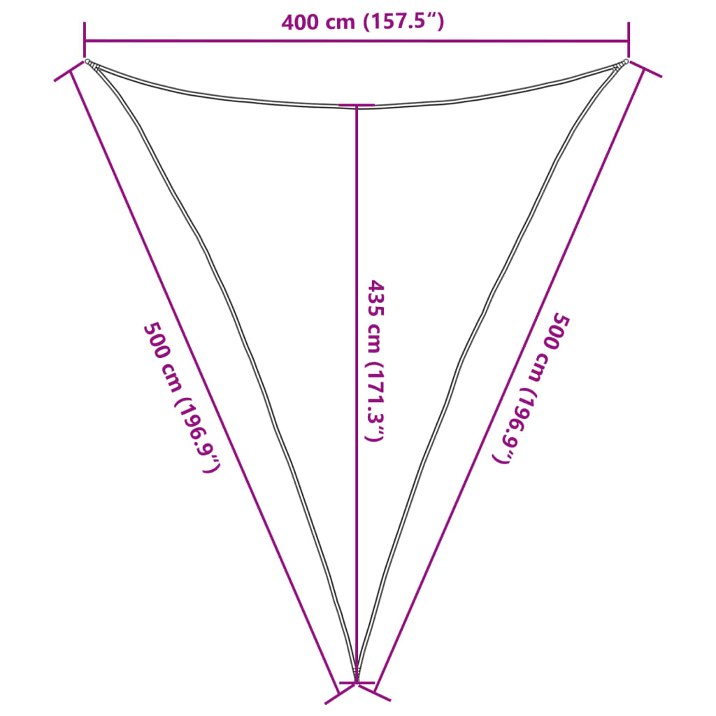 Sunshade Sail 160 g/m² Taupe 4x5x5 m HDPE