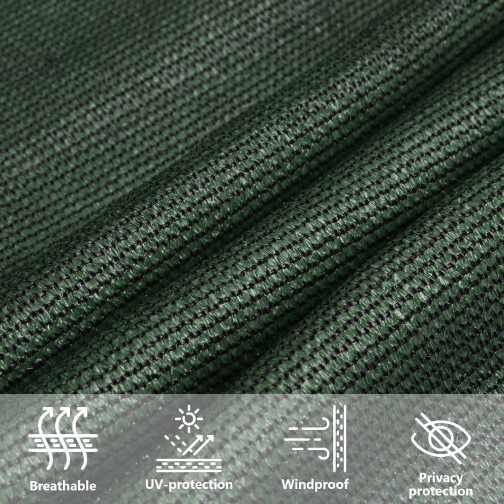 Sunshade Sail 160 g/m² Dark Green 4x4x4 m HDPE