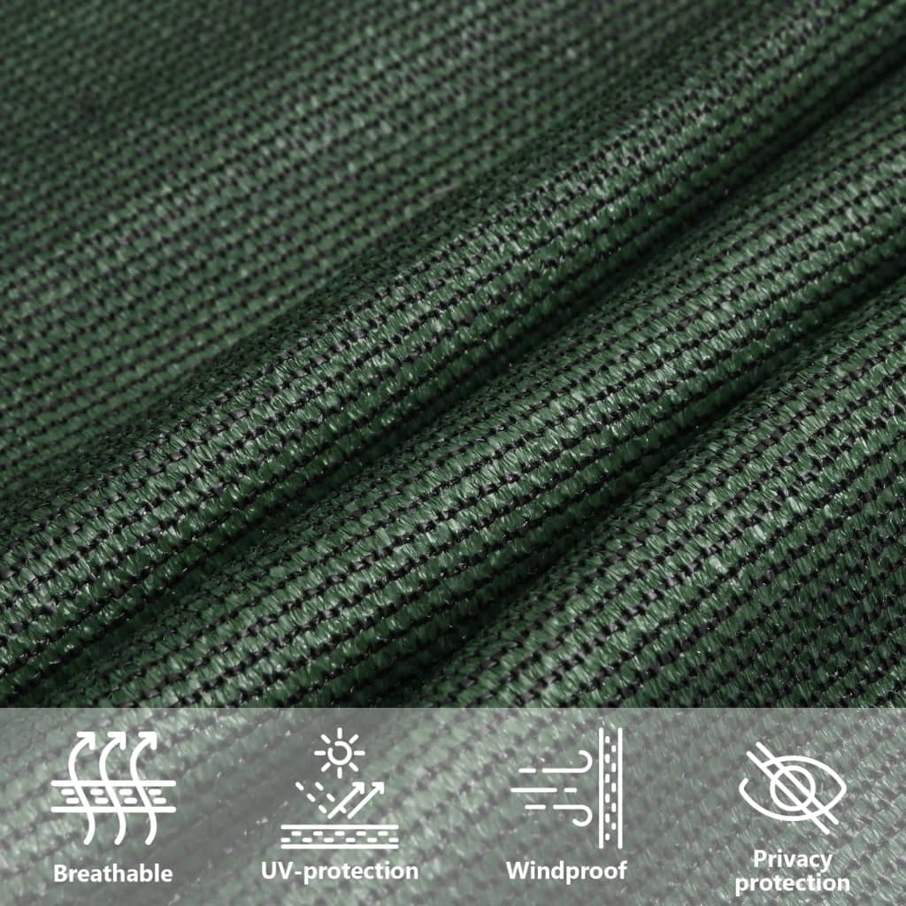 Sunshade Sail 160 g/m² Dark Green 5x6x6 m HDPE