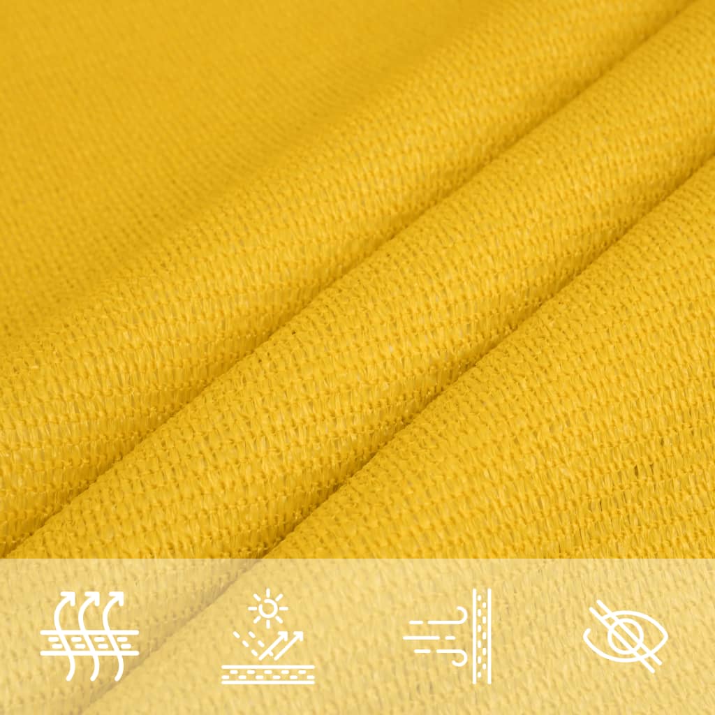 Sunshade Sail 160 g/m² Square Yellow 4.5x4.5 m HDPE