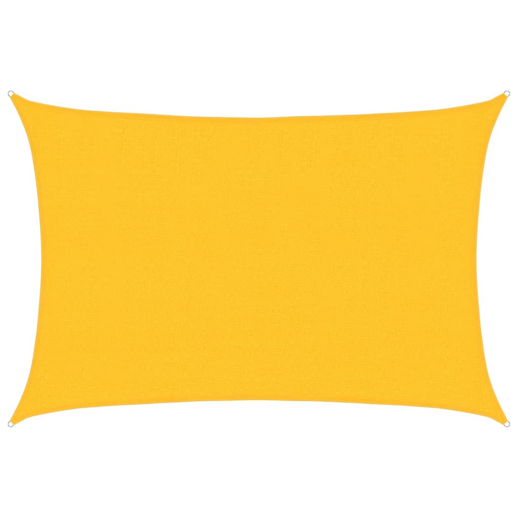 Sunshade Sail 160 g/m² Yellow 2.5x3.5 m HDPE