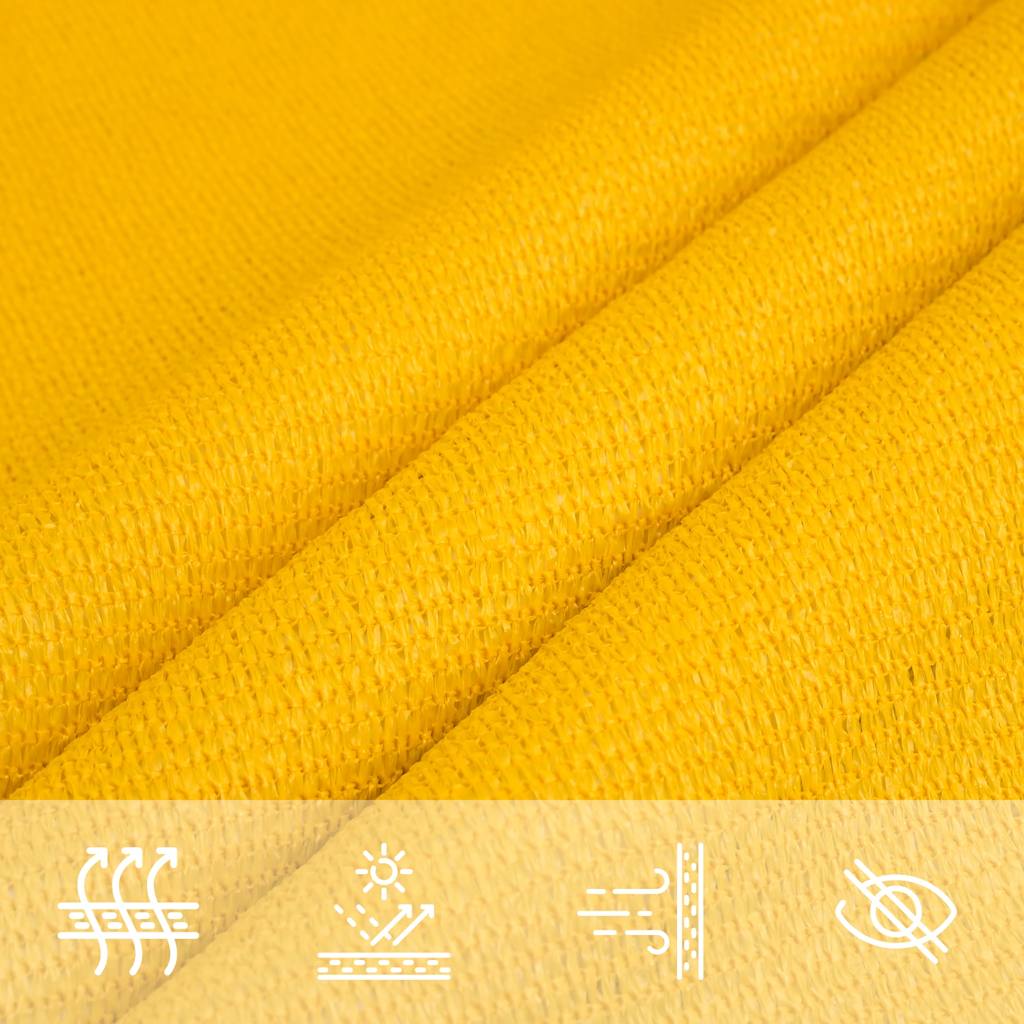 Sunshade Sail 160 g/m² Rectangular Yellow 5x7 m HDPE