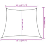 Sunshade Sail 160 g/m² Black 3/4x3 m HDPE