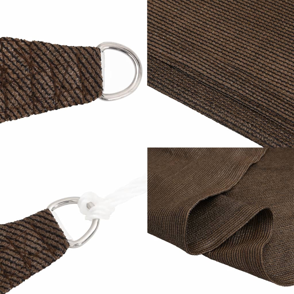 Sunshade Sail 160 g/m² Brown 4.5x4.5 m HDPE