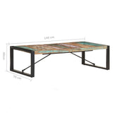 Coffee Table 140x70x40 cm Solid Reclaimed Wood