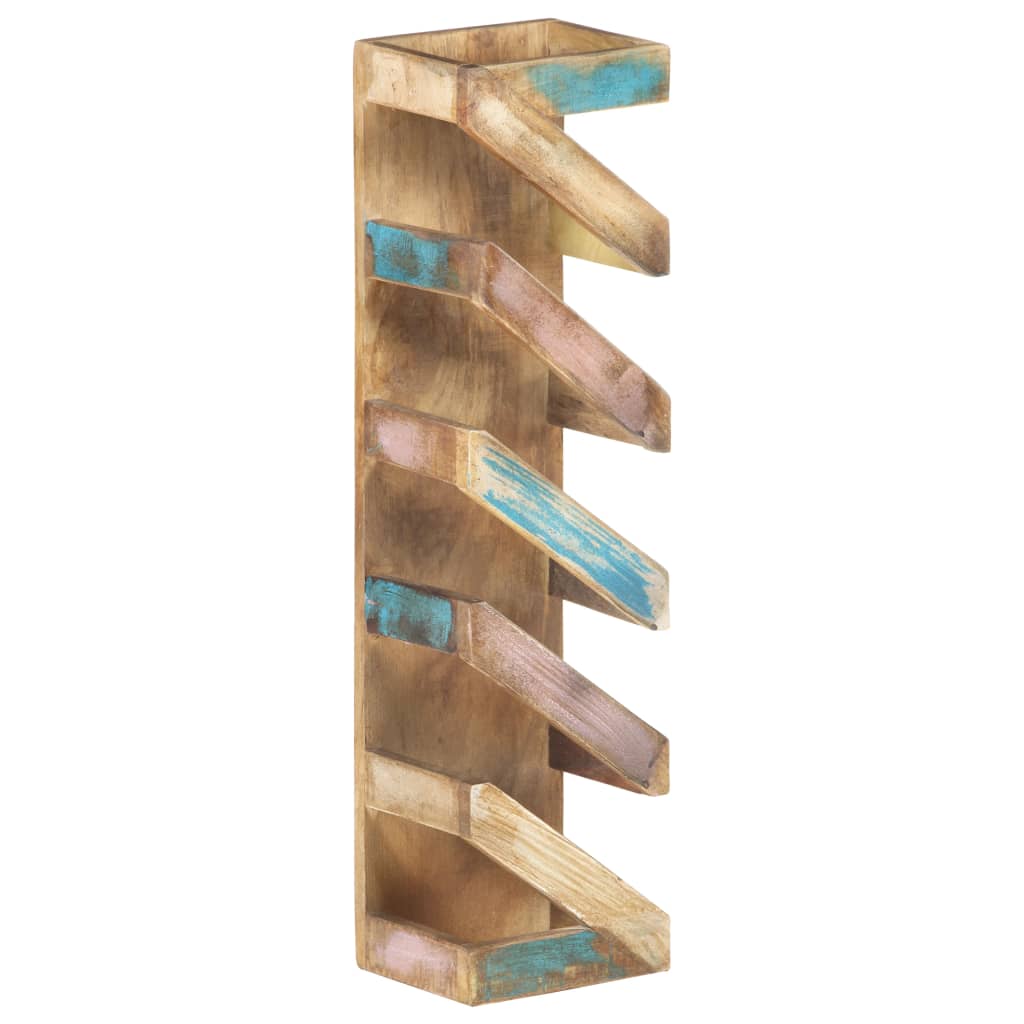 Wine Rack for 5 Bottles Solid Reclaimed Wood