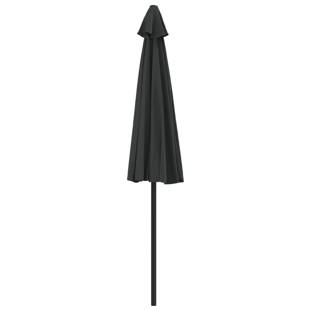 Balcony Parasol with Aluminium Pole Black 270x144x222 cm Half