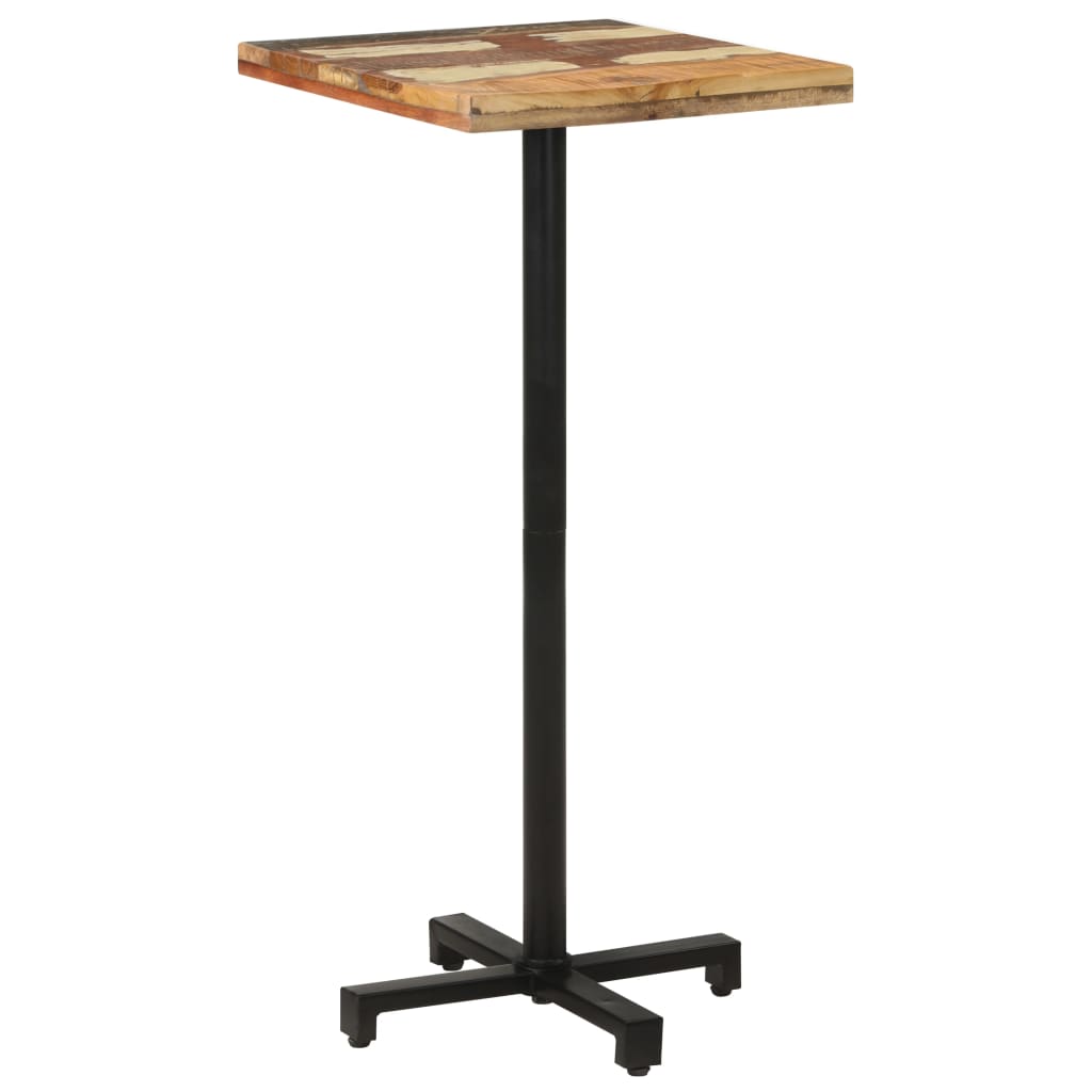 Bistro Table Square 50x50x110 cm Solid Reclaimed Wood