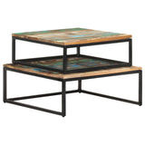 Nesting Coffee Tables 2 pcs Solid Reclaimed Wood