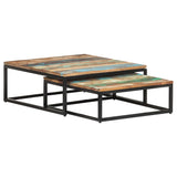 Nesting Coffee Tables 2 pcs Solid Reclaimed Wood