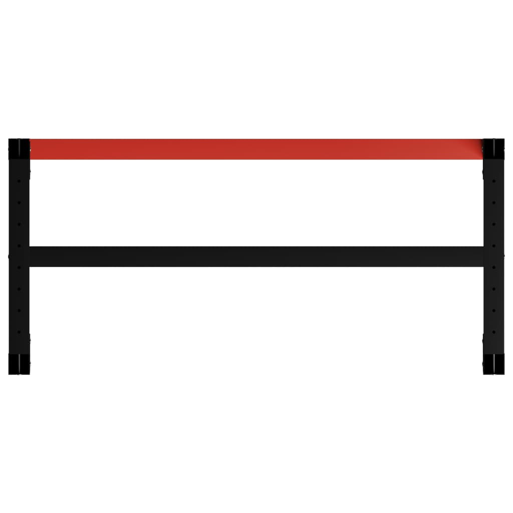 Work Bench Frame Metal 120x57x79 cm Black and Red