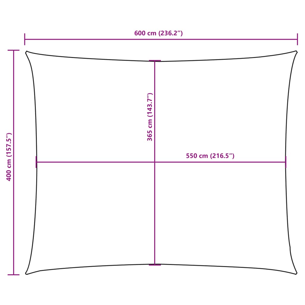 Sunshade Sail Oxford Fabric Rectangular 4x6 m Dark Green