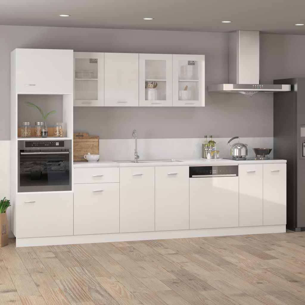 Bottom Cabinet Lyon High Gloss White 60x46x81.5 cm Engineered Wood