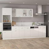 Bottom Cabinet Lyon High Gloss White 60x46x81.5 cm Engineered Wood