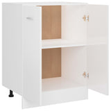 Bottom Cabinet Lyon High Gloss White 60x46x81.5 cm Engineered Wood