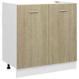 Sink Bottom Cabinet Sonoma Oak 80x46x81.5 cm Engineered Wood