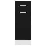 Drawer Bottom Cabinet Black 30x46x81.5 cm Engineered Wood