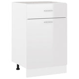 Drawer Bottom Cabinet Lyon High Gloss White 50x46x81.5 cm Engineered Wood