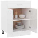 Drawer Bottom Cabinet Lyon High Gloss White 60x46x81.5 cm Engineered Wood