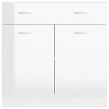 Drawer Bottom Cabinet Lyon High Gloss White 80x46x81.5 cm Engineered Wood