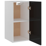 Hanging Cabinet Lyon High Gloss Black 29.5x31x60 cm Engineered Wood