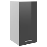 Hanging Cabinet Lyon High Gloss Grey 29.5x31x60 cm Engineered Wood