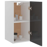 Hanging Cabinet Lyon High Gloss Grey 29.5x31x60 cm Engineered Wood