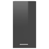 Hanging Cabinet Lyon High Gloss Grey 29.5x31x60 cm Engineered Wood