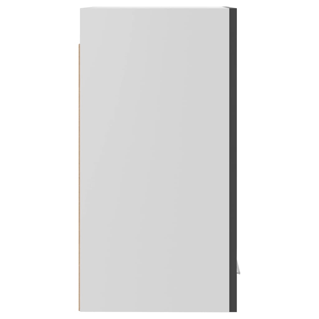 Hanging Cabinet Lyon High Gloss Grey 29.5x31x60 cm Engineered Wood