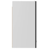 Hanging Cabinet Lyon High Gloss Grey 29.5x31x60 cm Engineered Wood