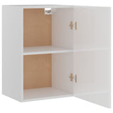 Hanging Cabinet Lyon High Gloss White 39.5x31x60 cm Engineered Wood