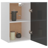 Hanging Cabinet Lyon High Gloss Grey 39.5x31x60 cm Engineered Wood