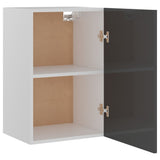 Hanging Cabinet Lyon High Gloss Grey 39.5x31x60 cm Engineered Wood