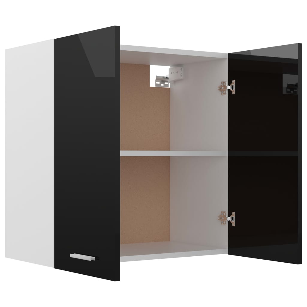 Hanging Cabinet Lyon High Gloss Black 60x31x60 cm Engineered Wood