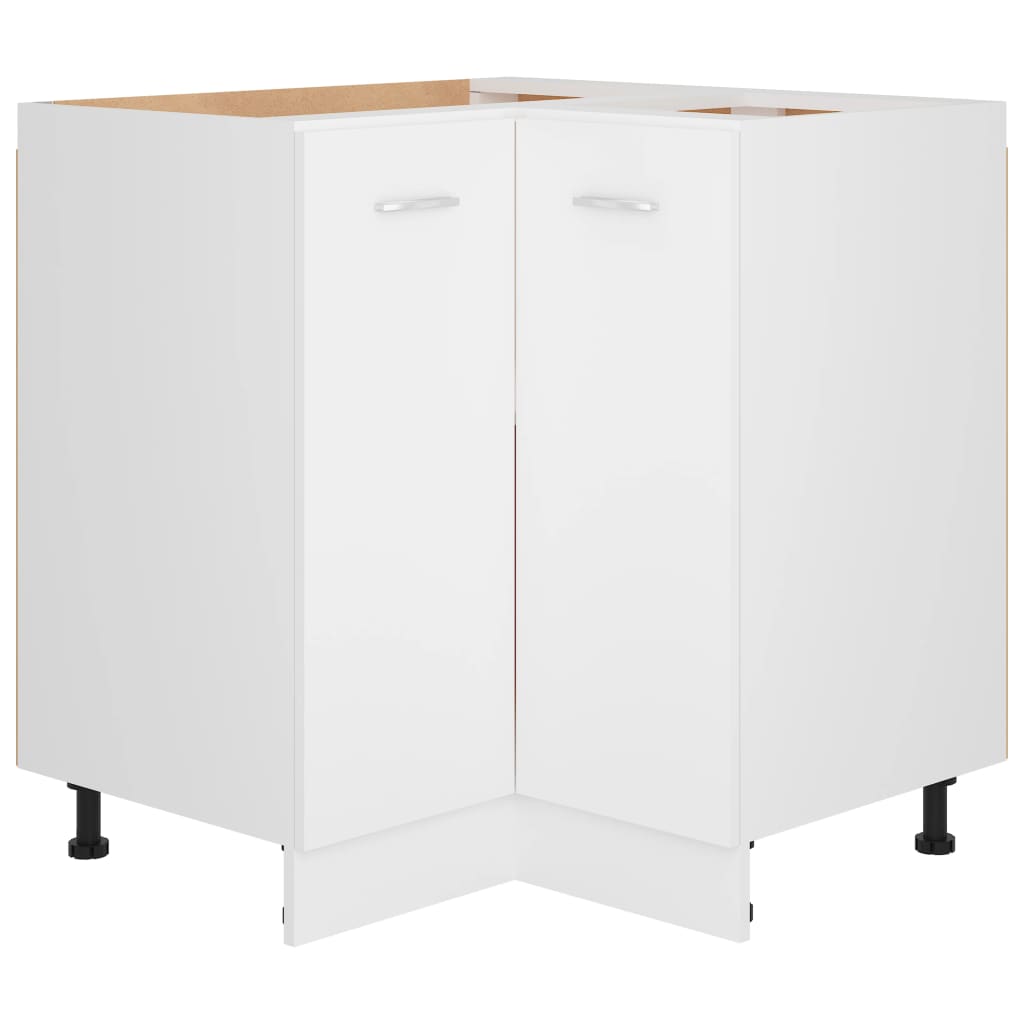 Corner Bottom Cabinet Lyon White 75.5x75.5x81.5 cm Engineered Wood