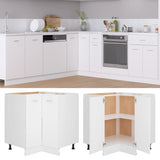 Corner Bottom Cabinet Lyon White 75.5x75.5x81.5 cm Engineered Wood