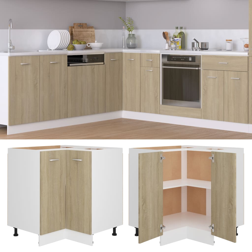 Corner Bottom Cabinet Lyon Sonoma Oak 75.5x75.5x81.5 cm Engineered Wood