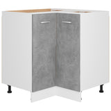 Corner Bottom Cabinet Lyon Concrete Grey 75.5x75.5x81.5 cm Engineered Wood