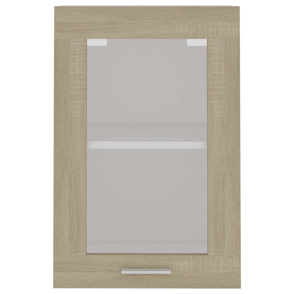 Hanging Glass Cabinet Lyon Sonoma Oak 40x31x60 cm Engineered Wood