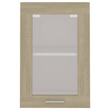 Hanging Glass Cabinet Lyon Sonoma Oak 40x31x60 cm Engineered Wood