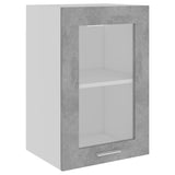 Hanging Glass Cabinet Lyon Concrete Grey 40x31x60 cm Engineered Wood