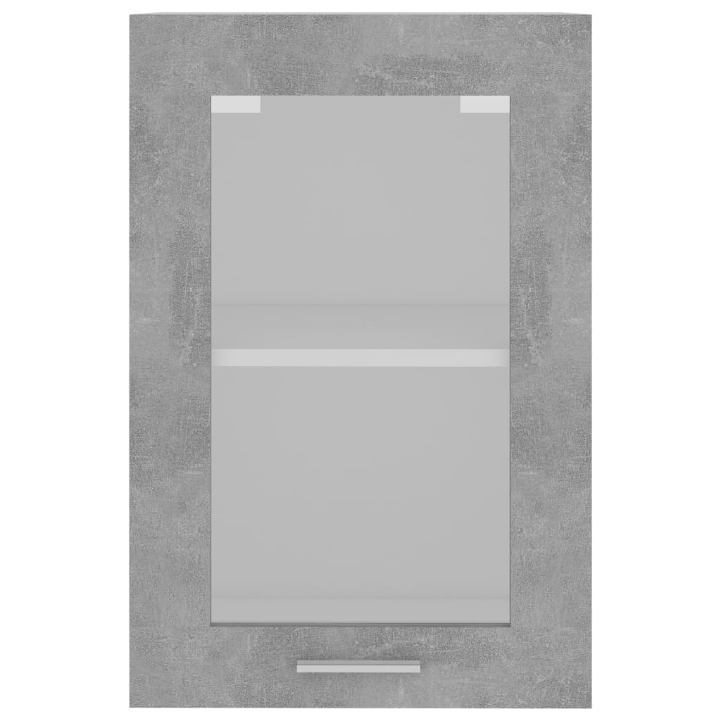 Hanging Glass Cabinet Lyon Concrete Grey 40x31x60 cm Engineered Wood