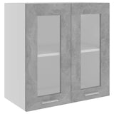 Hanging Glass Cabinet Lyon Concrete Grey  60x31x60 cm Engineered Wood