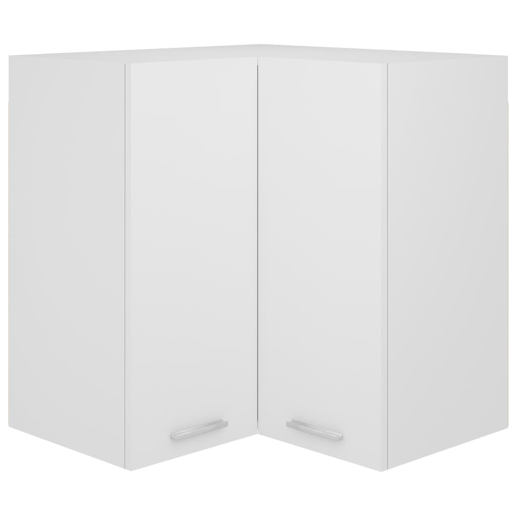 Hanging Corner Cabinet Lyon White 57x57x60 cm Engineered Wood