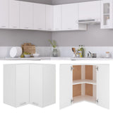 Hanging Corner Cabinet Lyon White 57x57x60 cm Engineered Wood