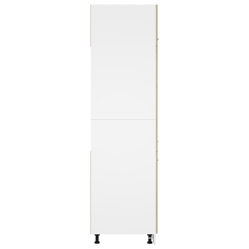 Refrigerator Cabinet Sonoma Oak 60x57x207 cm Engineered Wood