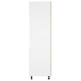 Refrigerator Cabinet Sonoma Oak 60x57x207 cm Engineered Wood