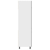 Refrigerator Cabinet Lyon High Gloss Grey 60x57x207 cm Engineered Wood